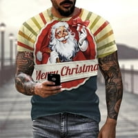 Muška majica modni casual božićni sportski fitnes na otvorenom 3D digitalni tisak kratkih rukava