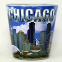 Chicago Illinois Photo Skyline Bijele plave riječi