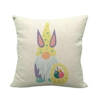 Fonwoon Happy Rabbit Goblin Jaja ispis posteljina Uskršnja jastučna kafić Sofa kućni dekor