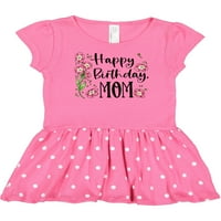 Inktastični sretan rođendan, mama ružičasta cvijeće poklon dječje haljine