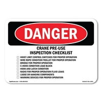 Znak opasnosti - provjera inspekcije pretraženog dizalica