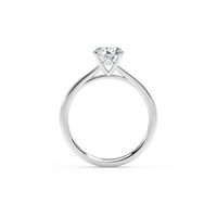 2. CT prekrasan kružni dijamantni prstenovi za žene za žene Čvrsti 14K bijelo zlato