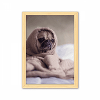 Buldog ljubimac životinja usamljena slika ukrasna drvena slika na domaćem ukrasu Frame slike A4