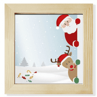 MAS Santa Claus Elk Peep Novogodišnji kvadratni okvir Frame Wall Stonje zaslon