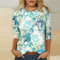 Košulje s dugim rukavima za žensko odobrenje plus veličine Ženska tiskana labava majica rukava bluza