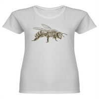 Graviranje antikne majice od medene pčele u obliku pčele žene -image by shutterstock, ženski medij