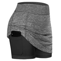 Suknje za tenise za žene za žene sa džepovima, visokog struka elastičnog elističnog golf atletske fitness