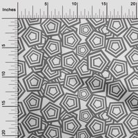 Onuone pamučne svilene sive tkanine Geometrijski prekrivajući zalihe ispisa šivaće tkanine sa dvorištem