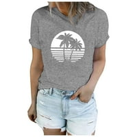 Ženske majice Ljetni vrhovi za žene plaža Ispis majica kratkih rukava casual havajski odmaralište gornje