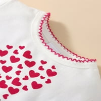 Amshibel Newborn Baby Girls Pamuk Set odjeće, slon Ljubav srce Print dugih rukava O-izrez ROMper + bow-čvor