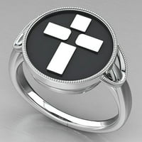 Logos Nakit - u svom slici Sterling Silver Cross prsten