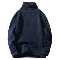Prodaja Muškarci Zimske modne turtleneck džemperi Topla Crewneck Dugi rukav Pulover Ribar za kabel pletena
