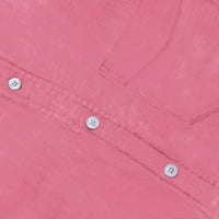 Tdoqot muška košulja dugih rukava - stilski ovratnik ovratnik labavo Ležerne prilike pulover Jesenka ružičasta