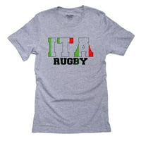 Italija Rugby - Olimpijske igre - Rio - zastava Muška siva majica