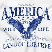 Zemljište besplatnog patriotskog orla ženske majice dame, majice za brisko x