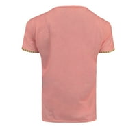 USMIXI ženski vrhovi vintage čipkasti oblozi labavi plus veličine majice ljetno casual cvjetni ispis
