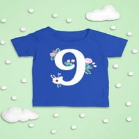 Broj sa cvijećem majica za dojenčad -Image by Shutterstock, mjeseci