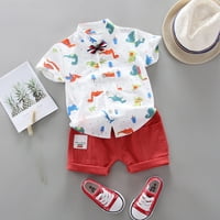 TODDLER Baby Boy Outfit Kids Dinosaur Bowtie majice kratke hlače GENTURE SET Odjeća set 1- godina