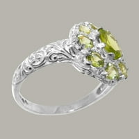 Britanci napravili su pravi solid solid 14k bijeli zlatni prirodni prsten za angažman ženske žene -