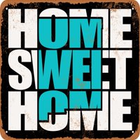 Metalni znak - Početna Sweet Home New Mexico Black Teal - Vintage Rusty Look