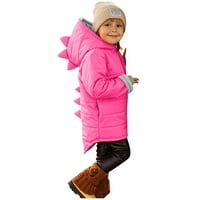 Toddler Slatka jakna Dječja dječja dječaka Topli soft kaput dugih rukava 3D Dinosaur s kapuljačom zimski