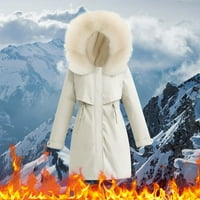 Zimski kaputi za žene ženske čiste boje dolje kaput s kapuljačom s kapuljačom s kaputom za zgusnu s