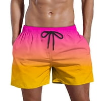 Lilgiuy Muški gradijentski kratke hlače Summer Brzo suho Pocket Plaža Hlače Havajski kratke hlače