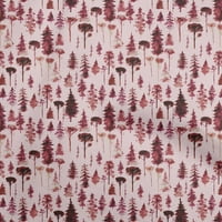 Onuone Rayon Maroon tkanina drveća obnaljna projekti Dekor tkanina koji je otisnula dvorište široko