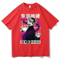 JhpkJanime Tokyo Ghoul Kaneki Ken Print majica Kratki rukav Cool Muška Plus Size Streetwear Muškarci