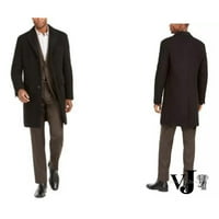 Calvin Klein Mens Malibu Slim-Fit Black Overcoat, odaberite SZ Boja: 42r crna