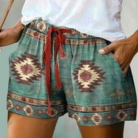 Lilgiuy ženske pune boje casual ljeta visoka struka kratke hlače za teretanu za bicikliste teniske odjeće