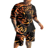 Voguele muns majica Crew izrez TrackSit ispisano odijelo Hawaiian Lounge Set Comfy Outfits DTT5- XL