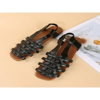 Lacyhop dame hodanje rimskog stila gležnjače ravne sandale žene ljetne udobne strapljene cipele nonsip