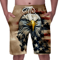 Kratke hlače za muškarce i dječake Dan neovisnosti Plaža Kratke hlače Muškarci Havajski kupaći trupci Muški šorceri za muškarce, 3D kupaći trup Brze suhe ljetne bojne kratke hlače, odrasli-l