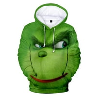 Ženska jakna duhovita zelena monstrum - božićni stil Dobar toplinski pulover