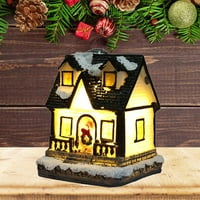 Juhai božićni ukras za kuću s LED svjetlosnim poklonima Xmas svjetlosni minijaturni ukras za dom