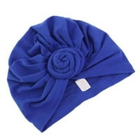 Pružati pamučni turban zavlačenje cvijeta cvjeta predizeni poklopac turban be-anie kose šešir svijetlosive boje