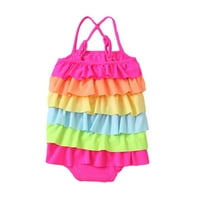 Binpure Kids Girls Rainbow Boja jednodijelno kupaći kostim elegantno kupaće kostim