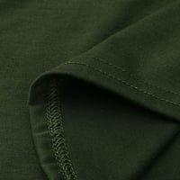 Uorcsa Comfy Soft Beach Slim odjava Ovratnik Solid Ležerne prilike Modna modna majica Vojska Zelena