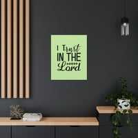 Zidovi s pismima Vrućam u Lord List Green Proverbs 3: Biblija platna Christian Wall Art spreman za objesiti