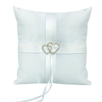 HOMEMAXS 10 * Pjenušava rhinestones dvostruko srce svadbeni svadbeni venčani nosač prsten jastuk sa
