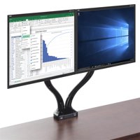 DisplayS2Go Dvostruki monitor za radnu površinu, dizajn stezaljke, čelik, aluminijum - crni
