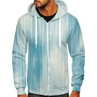 HFYIHGF MENS Big & visoke jakne Potpuno zip up dukserice dugih rukava u boji Trendy Streetwear Workout