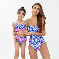 Mama i ja odgovarajući obiteljski kupaći kostim rublici Ženske kupaće kostime Djeca Toddler Bikini Bath odijela Ljeto setovi za plažu