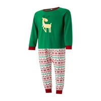 Porodična božićna pidžama Uklapanje pidžama dugih rukava okrugli izrez Elk Print Tops pantalone odijelo za Romper
