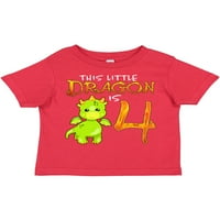 Inktastični zmaj 4. rođendan - okretanje četverolike dječaka malih dječaka ili majica Toddler