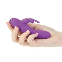 PowerBullet Alice's Bunny punjivi metak vibrator sa silikonskim kunićnim rukavima ljubičasta
