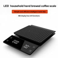 3kg 0,1g LED ekrana Digitalna precizna vaga za kafu dodirni ekran Početna čaj Prašak za pečenje elektroničke