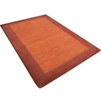 Rugsotički tepisi ručno srušeno, suvremena prostirka na površini od vune za dnevnu sobu spavaću sobu, narandžaste, crvene, 4'x6 '