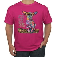 Dean Russo u mom umu ljubavnicu za pse Muška grafička majica, Fuschia, X-Veliki